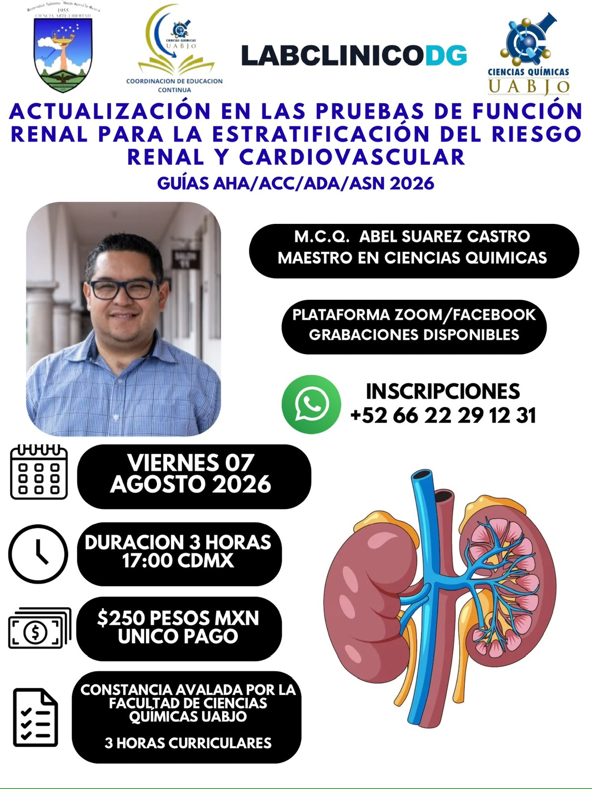 Flyer: Actualización en las pruebas de función renal para la estratificación del riesgo renal y cardiovascular